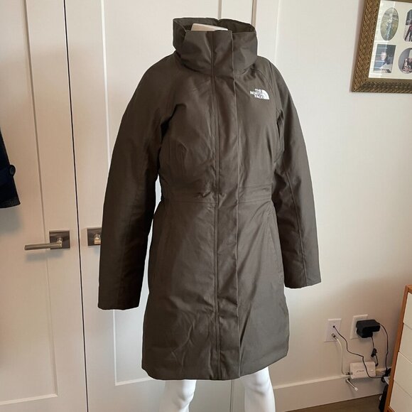 The North Face 550 Outdoor Cotton Nylon Shell Down Fill Parka Olive Green S NWOT - Picture 16 of 16